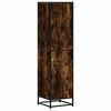 vidaXL Highboard Rūkytas ąžuolas 35,5x35x139 cm Mediena ir metalas