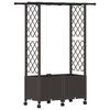 vidaXL Pakeltas lovas su trelėmis ir stogu Ruda 124,5 x 40 x 142 cm PP