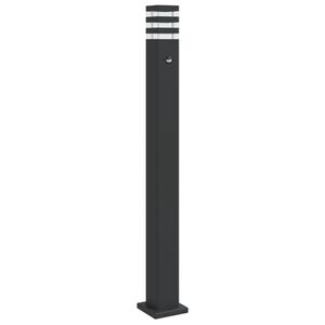 vidaXL Lauko &scaron;viestuvas su jutikliu, juodas, 110cm, aliuminis