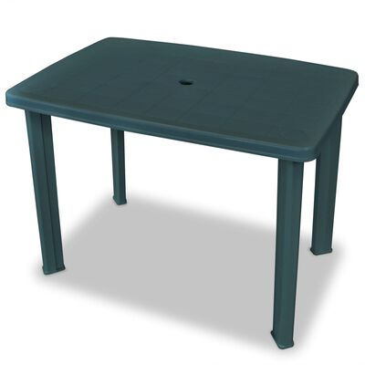 vidaXL Bistro baldų komplektas, 3d., žalias, plastikas
