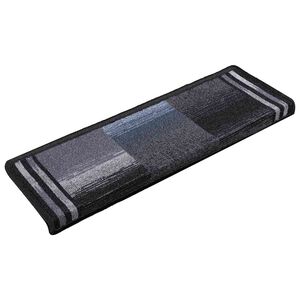 vidaXL Lipnūs laiptų kilimėliai, 5vnt., juodi ir pilki, 65x21x4cm