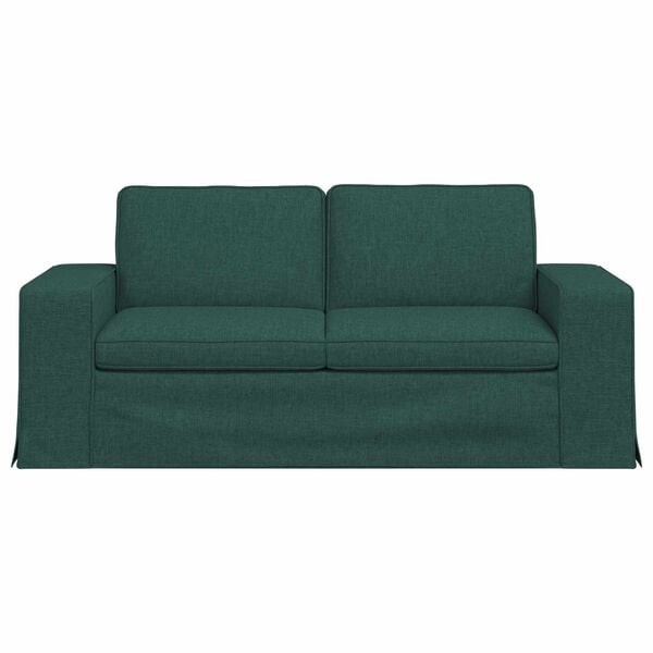 vidaXL Sofa 140cm Tamsiai žalia Metalas