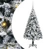 vidaXL Dirbtinė Kalėdų eglutė Balta 150 cm PVC ir Plienas ir Plastikas