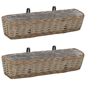 vidaXL Balkono loveliai, 2vnt., 80cm, pinti, su PE įdėklu