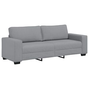 vidaXL Trivietė sofa, &scaron;viesiai pilka, 220x77x82 cm, audinys