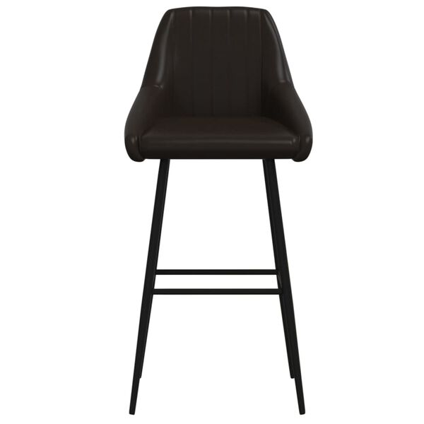 vidaXL Baro taburetė, pilkos spalvos, dirbtinė oda