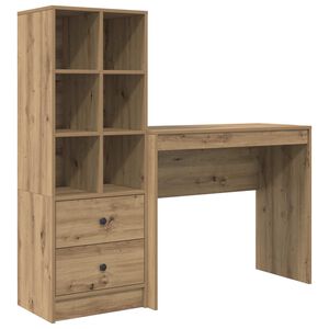 vidaXL Stalas Amatininkų ąžuolas 135,5 x 40 x 127 cm 2 vnt.
