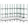 vidaXL Sodo lovelis su treliažu, baltos spalvos, 160x120x142,5cm, PP