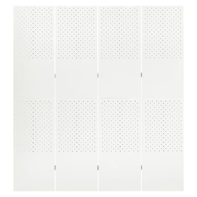 vidaXL Kambario pertvaros, 4 dalių, 2vnt., baltos, 160x180cm, plienas