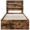 vidaXL Lovos rėmas Rūkyta ąžuolas 90 x 190 cm Apdirbta mediena