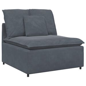 vidaXL Modulinė sofa su pagalvėlėmis, tamsiai pilka, 100 cm