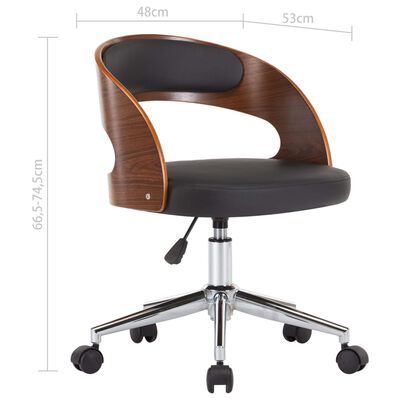 vidaXL Valgomojo kėdės, 2vnt., juodos, lenkta mediena ir dirbtinė oda