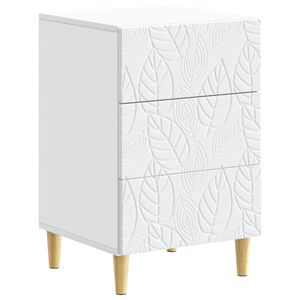 vidaXL Naktinis staliukas Balta 43 x 39,5 x 66,5 cm Apdirbta mediena