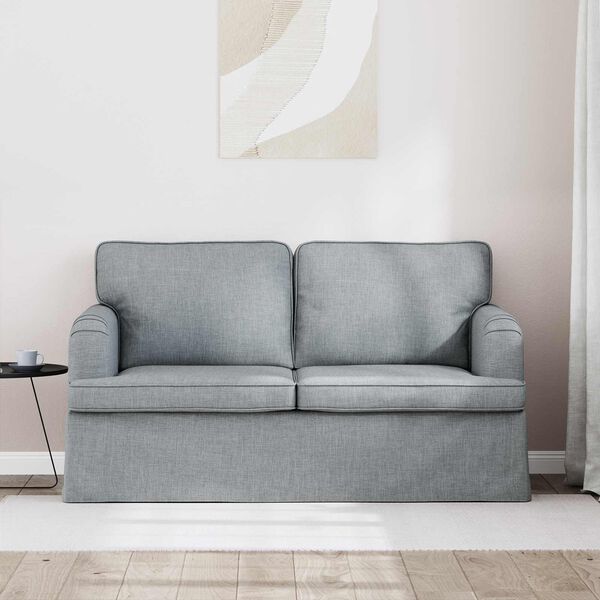vidaXL Sofa &Scaron;viesiai pilka 144 x 80 x 85 cm audinys