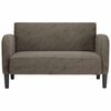 vidaXL Loveseat sofa, tamsiai pilka, 110cm, dirbtinė oda
