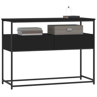 vidaXL Konsolinis staliukas, juodas, 100x40x75cm, apdirbta mediena