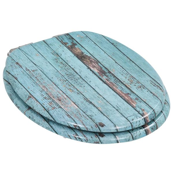 vidaXL Klozeto sėd. su minkšto uždar. dang., MDF, senos med. diz.