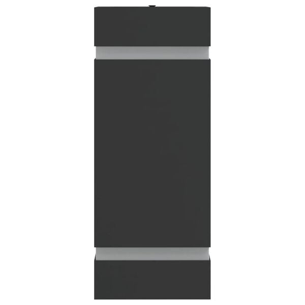 vidaXL Sieniniai lauko &scaron;viestuvai, 2vnt., juodi, nerūdijantis plienas