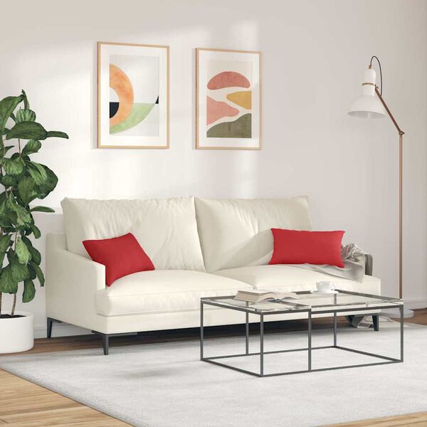 vidaXL Sofa Pagalvės 2 pcs Raudona 50 x 30 cm audinys