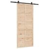 vidaXL Slankios durys Natūrali 80 x 208 cm Pu&scaron;ies medienos masyvas
