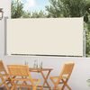 vidaXL I&scaron;traukiama &scaron;oninė pertvara, kreminės spalvos, 120x300cm