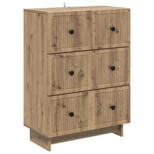 vidaXL Stalčių spintelė Artisano ąžuolo 66 x 34,5 x 90 cm
