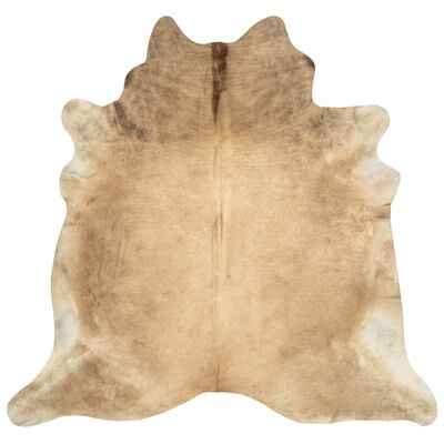 vidaXL Tikros karvės odos kilimas, smėlio spalvos, 180x220cm