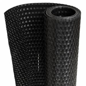 vidaXL Balkono pertvaros, 5vnt., juodos spalvos, 255x19cm, poliratanas