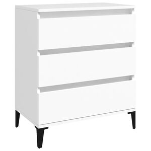 vidaXL Šoninė spintelė, baltos spalvos, 60x35x70cm, apdirbta mediena