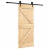 vidaXL Slankios durys Natūrali ir juoda 85 x 210 cm