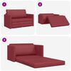 vidaXL Sofa lova 110cm Vyno raudona Dirbtinė Oda