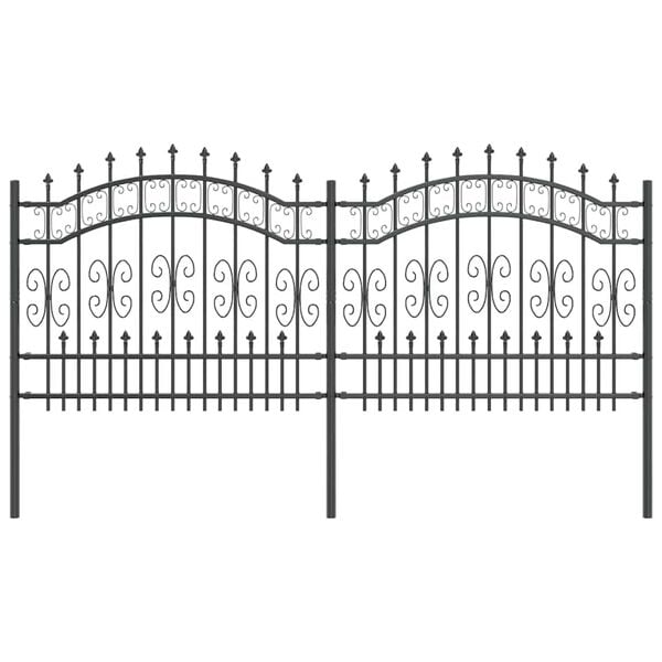 vidaXL Sodo tvora Pilka 140 cm Milteliniu būdu padengtas plienas