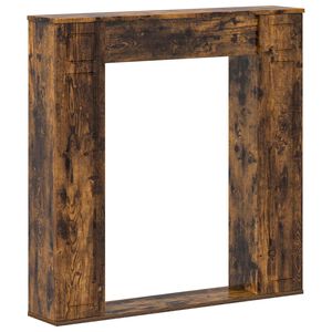 vidaXL Židinio rėmas Dūminio ąžuolo 100 x 20 x 100 cm Apdirbta mediena