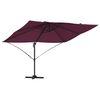 vidaXL Skėtis nuo saulės Bordo raudona 351 x 250 x 260 cm