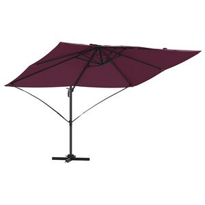 vidaXL Skėtis nuo saulės Bordo raudona 351 x 250 x 260 cm