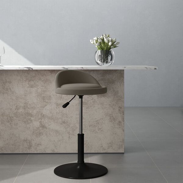 vidaXL Pasukama valgomojo kėdė, &scaron;viesiai pilkos spalvos, aksomas