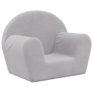 vidaXL Vaiki&scaron;ka sofa, &scaron;viesiai pilkos spalvos, mink&scaron;tas pliu&scaron;as