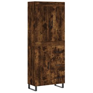 vidaXL Komoda, dūminio ąžuolo spalvos, 69,5x34x180cm, apdirbta mediena