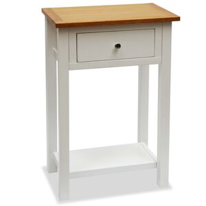 vidaXL Žurnalinis staliukas, 50x32x75cm, ąžuolo medienos masyvas