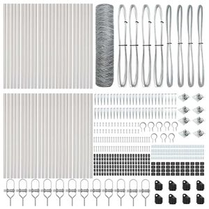 vidaXL Hexagonal Fence with Post 100 x 0,8 m Galvanizuotas plienas