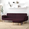 vidaXL Dvivietė sofa-lova su pakoja ir pagalvėmis, violetinė, audinys