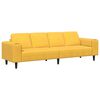 vidaXL Sofa &Scaron;viesi geltona 250 x 77 x 76 cm Kordūrinis audinys