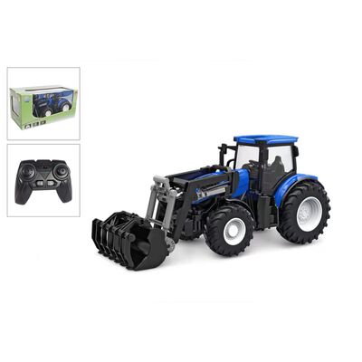Kids Globe Radijo bangomis valdomas traktorius, mėlynas ir juodas