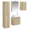 vidaXL Vonios spintos komplektas 5 pcs Sonoma ąžuolas