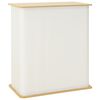 vidaXL Parodų prekystalis &Scaron;viesiai ruda ir balta 80 x 40 x 93 cm