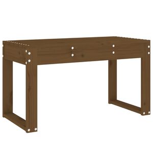 vidaXL Sodo suoliukas, medaus rudas, 80x38x45cm, pu&scaron;ies masyvas