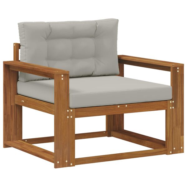 vidaXL Lauko Vidurinis Sofa Kietos akacijos mediena Natūrali