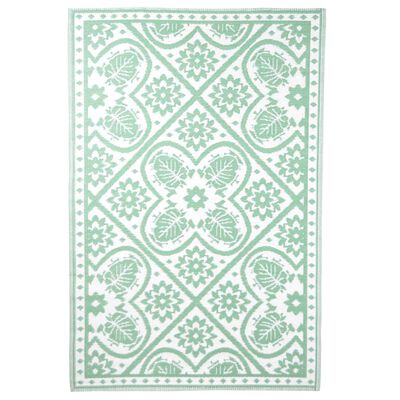 Esschert Design Lauko kilimas, žalios ir baltos spalvos, 182x122cm