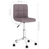 vidaXL Pasukamos valgomojo kėdės, 4vnt., taupe spalvos, audinys