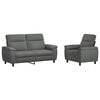 vidaXL Sofos komplektas 2 pcs Tamsiai pilka Audinys